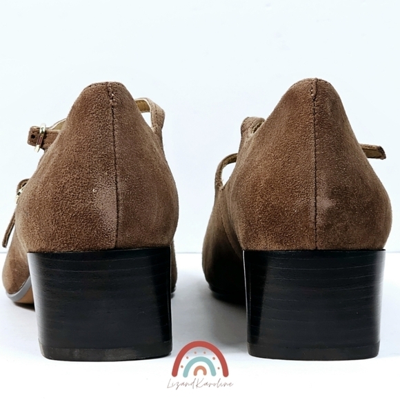 New! Madewell The Nettie Heeled Mary Jane in Soft Mahogany Leather Suede - Picture 10 of 16